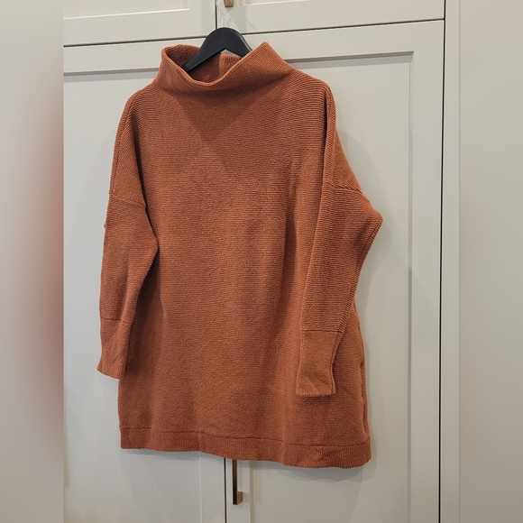 Free People Slouchy Ottoman Sweater Tunic in Rust Sienna sz M - Picture 5 of 8